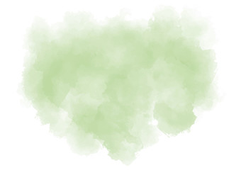 Pastel green background. Watercolor splash on white paper. Textured illustration. Subtle mint stain. EPS 8. Vector illustration.