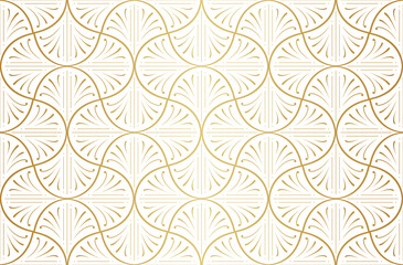 Vector abstract arabesque seamless pattern. Geometric classic background. Vintage art deco texture.