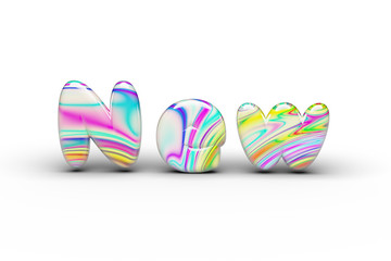 Sweets Candy multi-colored New word. 3D Render.