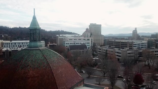 Aerial Asheville NC in 4k