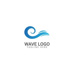 water and Waves beach logo and symbols template icons app