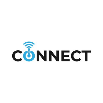 Connect Logo Design Template Elements O Signal Icon