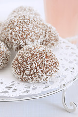 Coconut snowballs chocolate covered marshmallows
