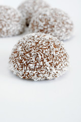Coconut snowballs chocolate covered marshmallows