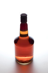 Whiskey bottle on a white background