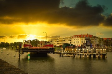 Stationsbrug in the early morning, Middelburg