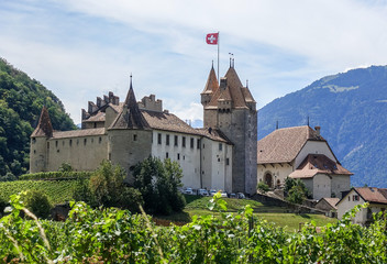 Château d’Aigle, a castle in the Swiss Alps