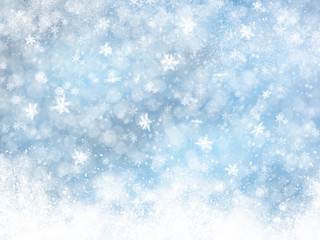 abstract winter christmas blurs snow background shiny bokeh