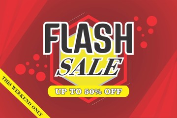 Fototapeta premium Flash Sale Banner Template Red