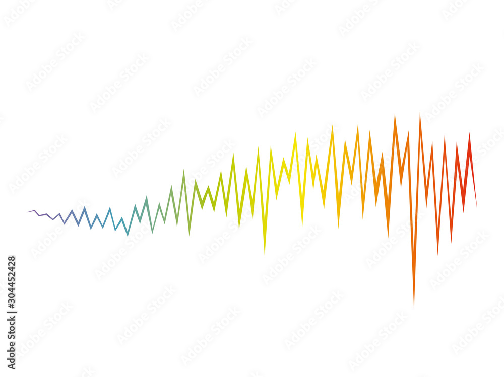 Poster pulse equalizer element. rainbow music player sing