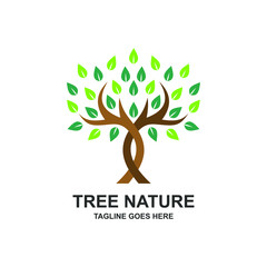 Obraz premium Tree nature Logo Design Vector