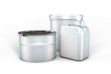 Paint Tin Pouring 3d illustration 3d render for mockup