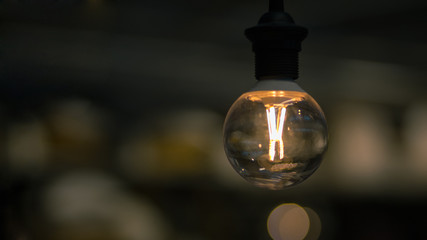 vintage diode lamp illuminates the loft