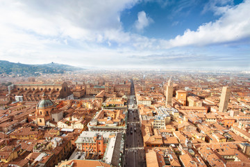 Fototapeta na wymiar View over Bologna, Italy