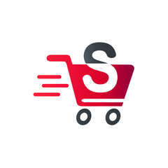 Letter S With Trolley Logo Design