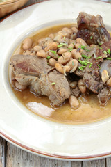 fried lamb and white beans