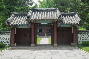 Turtle statue in Pyochung pavilion, Kaesong-City, North Korea