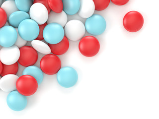 3d render of pills with place for text