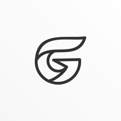 Letter G Silhouette Illustration Vector Design Template
