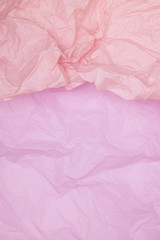 Two-tone pink crumpled paper texture, pink background, wallpaper, verticall