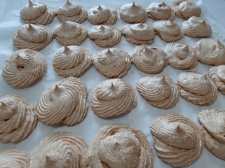 Unsuccessfully prepared meringue cake