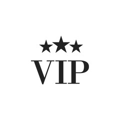 VIP icon with stars. Vector