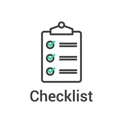 Checklist icon. Vector