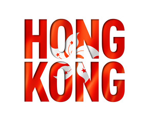 Hong Kong flag text font