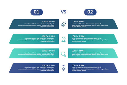 comparison infographic template design for business presentation 