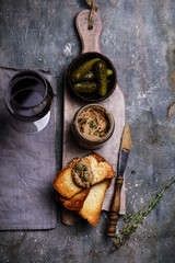 Fototapeta premium Chicken liver pate .style rustic.