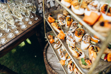 Wedding decoration rustic style. Wedding decor.