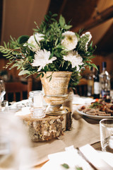 Wedding decoration rustic style. Wedding decor.