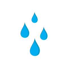 abstract of blue water drop icons on white background. water drops vector illustration. water rain drops. nature icon.