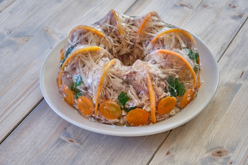 National Russian dish Holodec, jelly