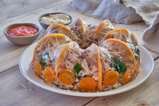 National Russian dish Holodec, jelly