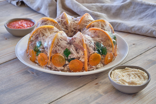 National Russian dish Holodec, jelly