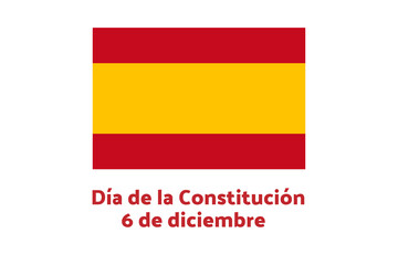 Concept of Constitution Day in Spain or Día de la Constitución Española in Spanish. Template for background, banner, card, poster with text inscription. Vector EPS10 illustration.