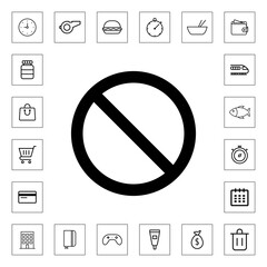 Ban icon for web and mobile