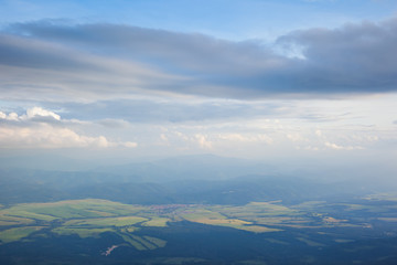 Fantastic view of the dark overcast sky.