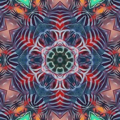 Fiore grafico, mandala ornamentale, fiore caleidoscopico 70