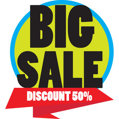 Obraz premium Sale banner template design, Big sale special offer. Vector illustration.
