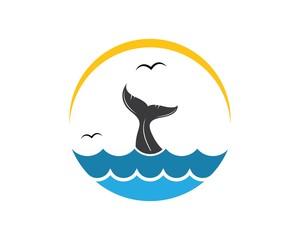 whale tail icon vector illustration design © sangidan