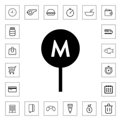 Metro icon for web and mobile