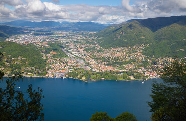 Fototapeta na wymiar Cernobbio - The little town at Como lake .