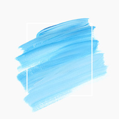 Fototapeta premium Logo brush painted acrylic background vector. Perfect design for headline and sale banner. 