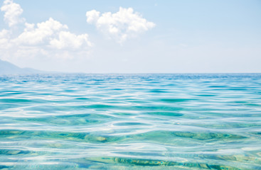 Obraz premium Peaceful view of the azure sea.