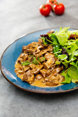 Beef kidneys with Madeira sauce