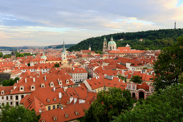 Fototapeta na wymiar View of Prague from the Castle Ramparts