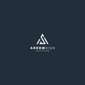 Arrow Sign Logo design Template
