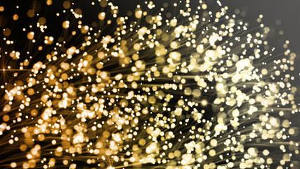 Background golden bokeh dust, blur effect